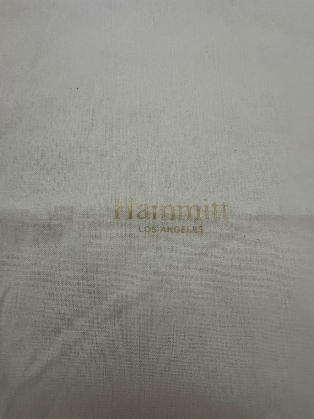 Hammitt White Drawstring Dust Bag with Gold Logo - Picture 2 of 4